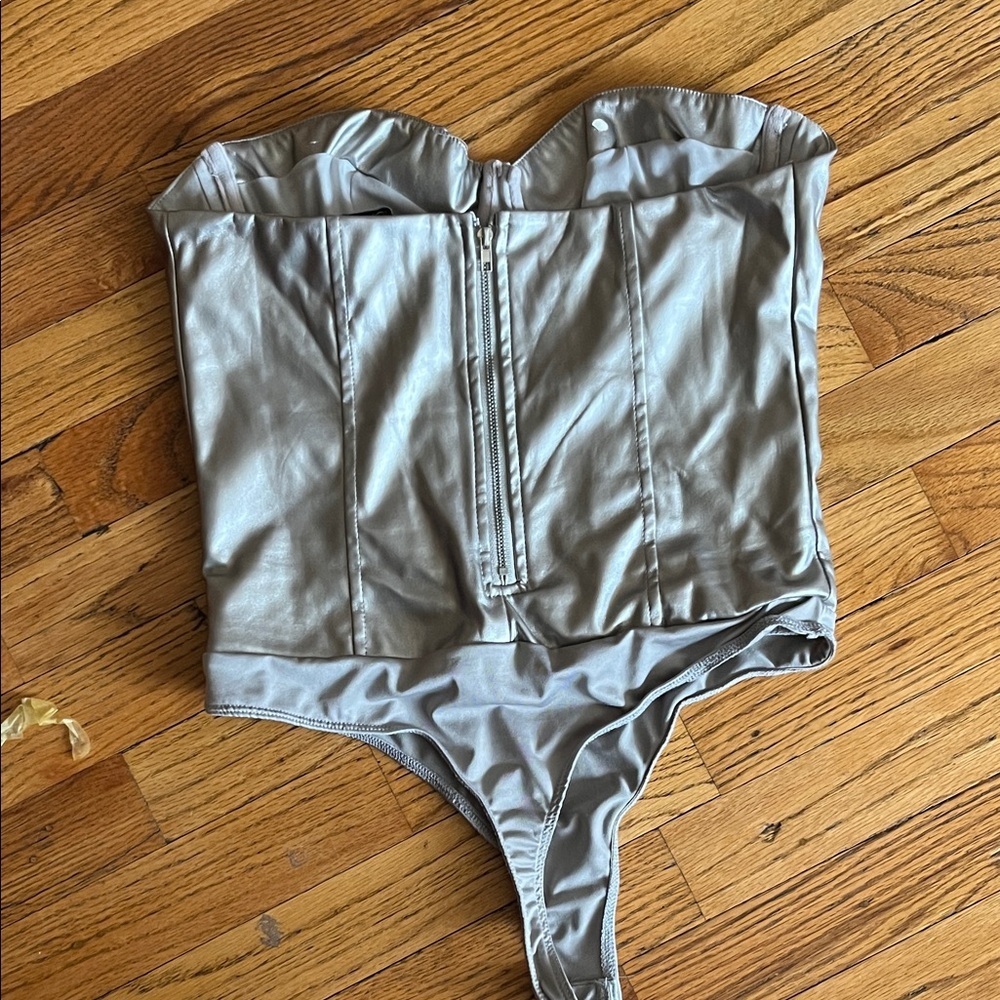 Fashion Nova Silver Bodysuit - Picture 5 of 5